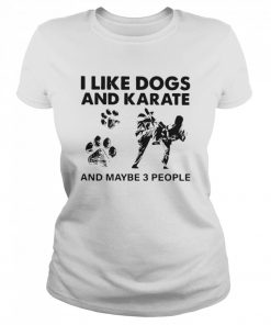 I Like Dogs And Karate And Maybe 3 People  Classic Women's T-shirt