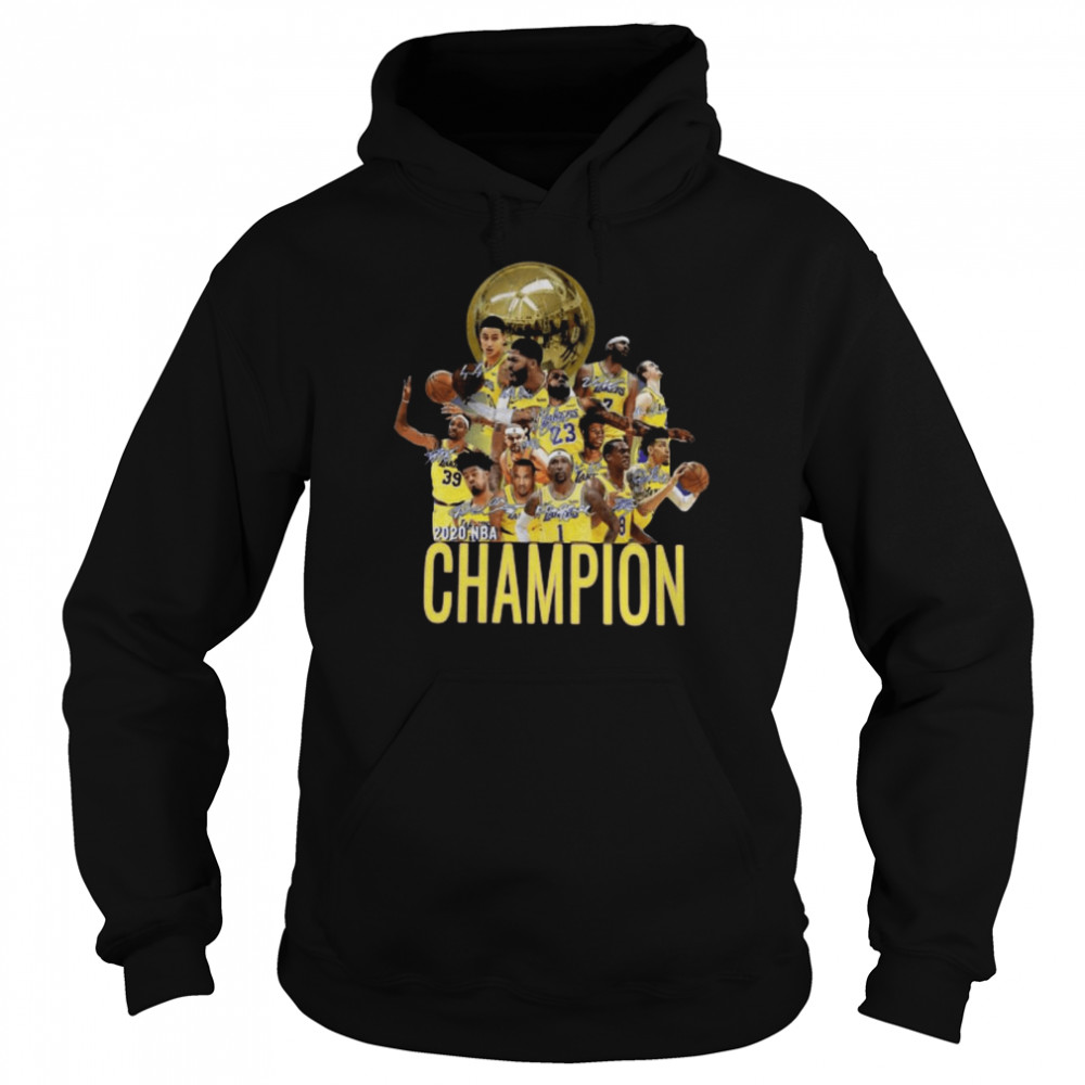 Los Angeles Lakers Champion 2020 NBA Signatures  Unisex Hoodie