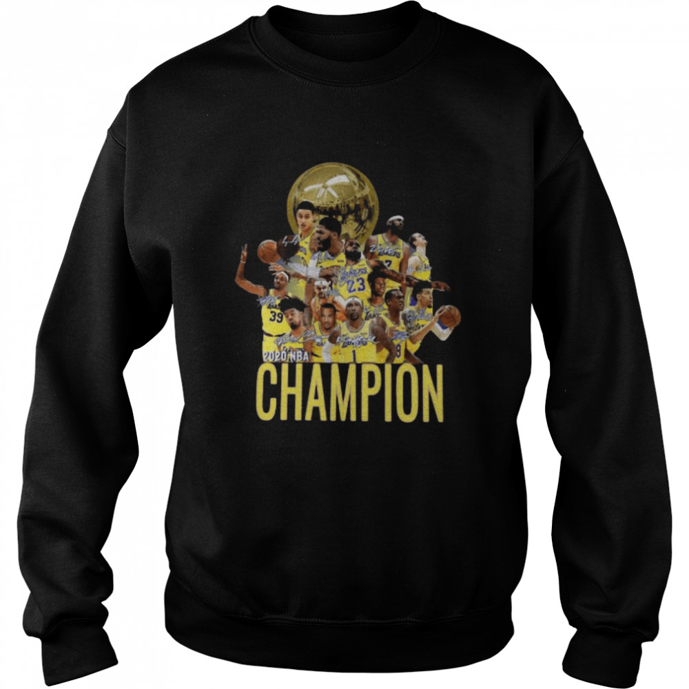 Los Angeles Lakers Champion 2020 NBA Signatures  Unisex Sweatshirt