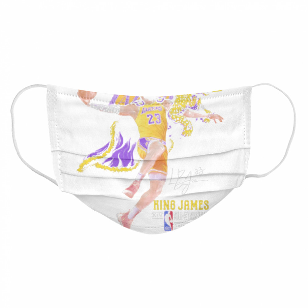 Los Angeles Lakers King James all star 2019 signature  Cloth Face Mask