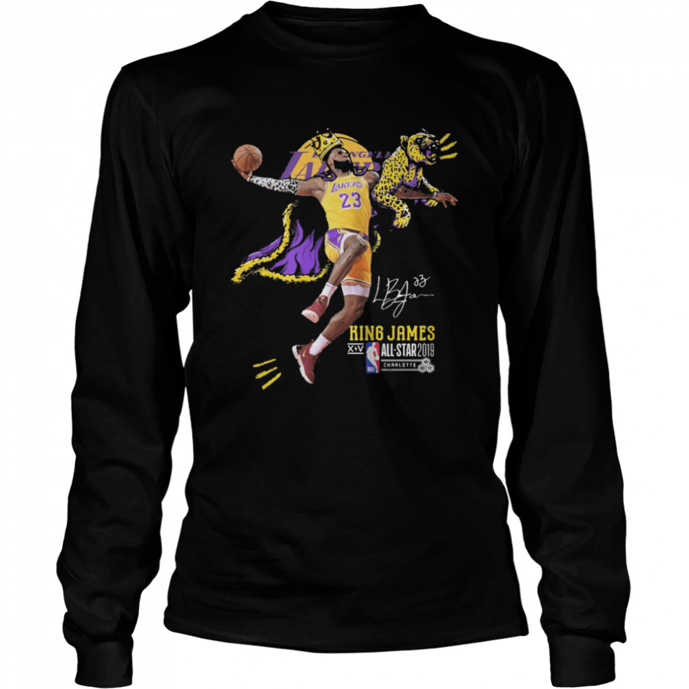 Los Angeles Lakers King James all star 2019 signature  Long Sleeved T-shirt