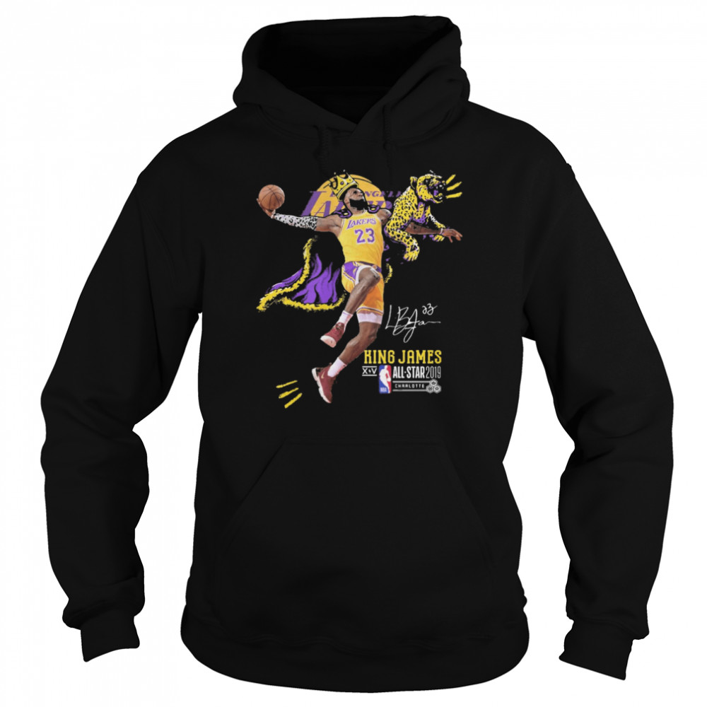 Los Angeles Lakers King James all star 2019 signature  Unisex Hoodie