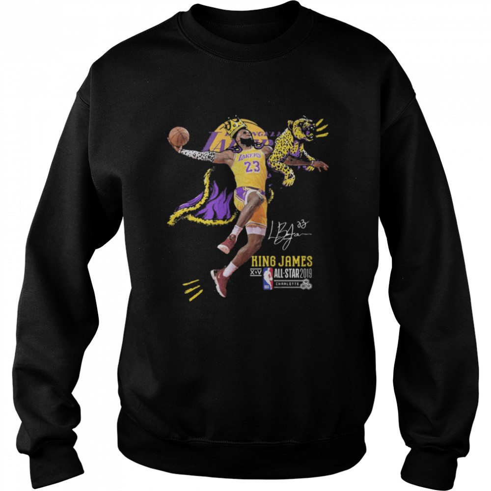 Los Angeles Lakers King James all star 2019 signature  Unisex Sweatshirt