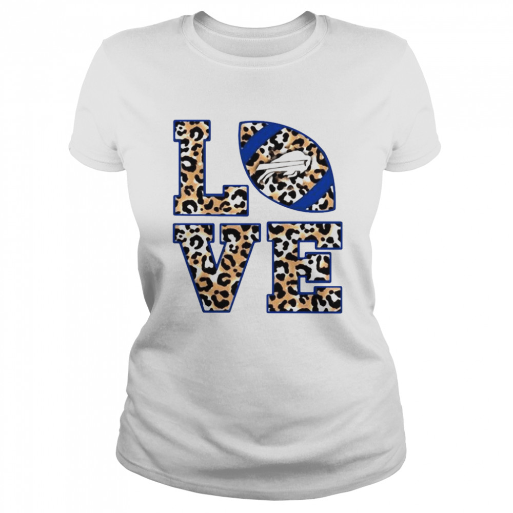 Love Buffalo Bills Football Leopard  Classic Women's T-shirt