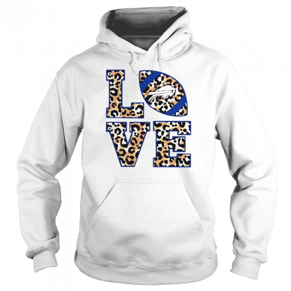 Love Buffalo Bills Football Leopard  Unisex Hoodie