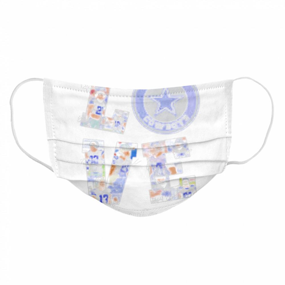 Love Dallas Cowboys MyCowboys Signatures  Cloth Face Mask