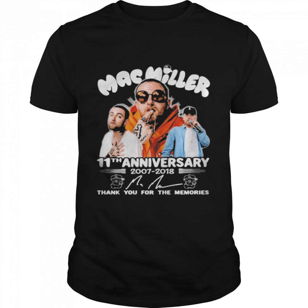 Mac miller 11th anniversary 1007 1018 thank you for the memories shirt