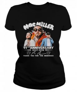 Mac miller 11th anniversary 1007 1018 thank you for the memories  Classic Women's T-shirt