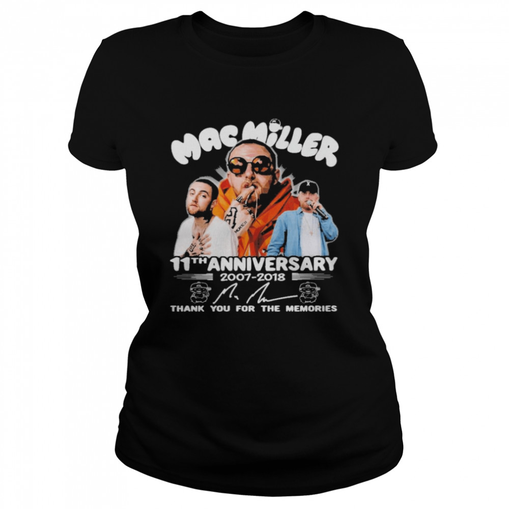 Mac miller 11th anniversary 1007 1018 thank you for the memories  Classic Women's T-shirt