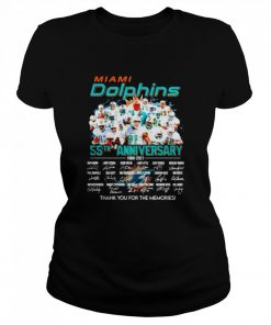 Miami Dolphins 55th anniversary 1966 2021 thank you for the memories signatures  Classic Women's T-shirt