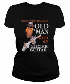 Never Underestimate An Old Man With An Electric Guitar  Classic Women's T-shirt