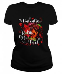 Rottweiler my Valentine wet nose and Jail  Classic Women's T-shirt