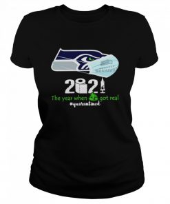 Seahawks Face Mask 2021 Toilet Paper The Year When Got Real quarantined  Classic Women's T-shirt