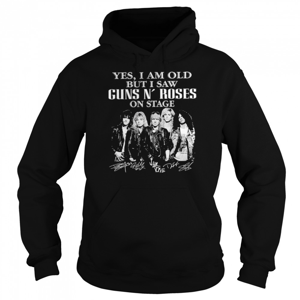 Yes I Am Old But I Saw Guns N’ Roses On Stage Signatures Unisex Hoodie