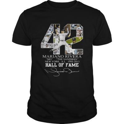 Mariano Rivera New York Yankees Hall of Fame signatures shirt