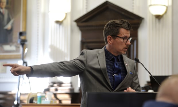 Thomas Binger, assistant district attorney, presents opening statements to the jury on 2 November