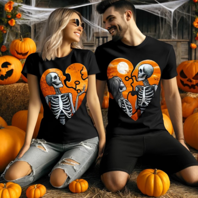 T Shirt For Couples On Halloween