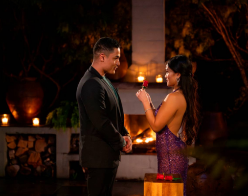 Marcus Shoberg and Jenn Tran during the Aug. 7 episode of “The Bachelorette” on ABC