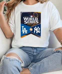 2024 World Series Match Up Banner Los Angeles Dodgers vs. New York Yankees T-Shirt Classic Women's T-shirt