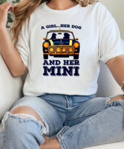 A Girl And Her Dog And Her Mini Car T-Shirt Classic Women's T-shirt