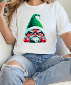 Angry Gnome Holding Cups of Coffee T-Shirt Classic Women's T-shirt