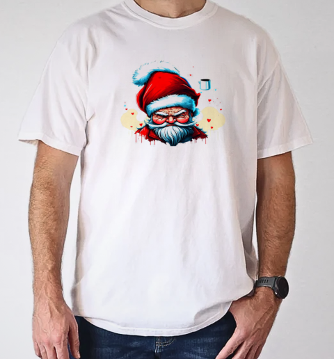 Angry Santa Claus with a Coffee Cup T-Shirt