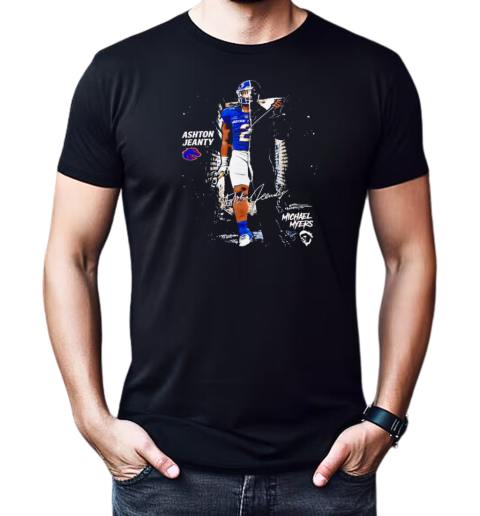 Ashton Jeanty Boise State Broncos X Michael Myers T-Shirt