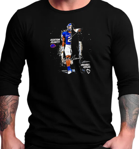 Ashton Jeanty Boise State Broncos X Michael Myers T-Shirt Long Sleeved T-shirt 