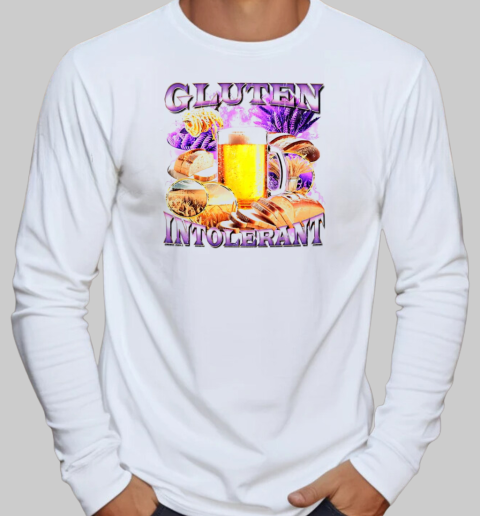 Beer gluten intolerant retro T-Shirt Long Sleeved T-shirt 