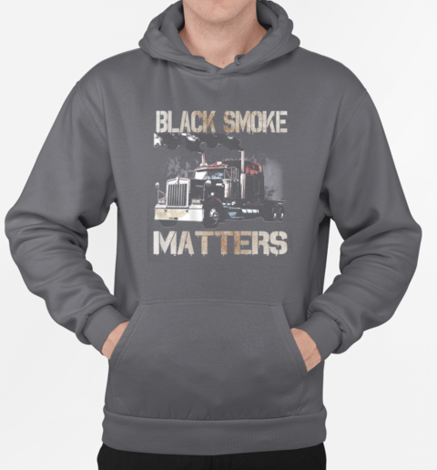 Black Smoke Matters Trucker T-Shirt Unisex Hoodie