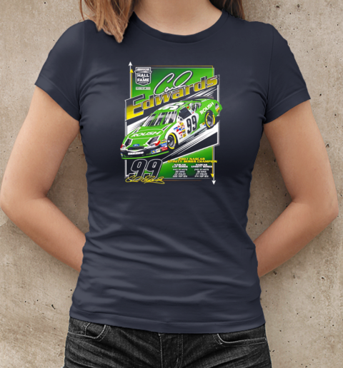 Carl Edwards Checkered Flag Sports NASCAR 2025 Hall of Fame Inductee T-Shirt Classic Women's T-shirt