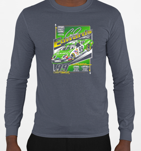 Carl Edwards Checkered Flag Sports NASCAR 2025 Hall of Fame Inductee T-Shirt Long Sleeved T-shirt 