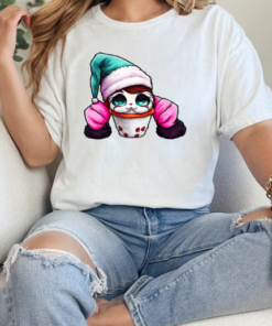 Cartoon Cat with Hats and Mittens T-Shirt Classic Women's T-shirt