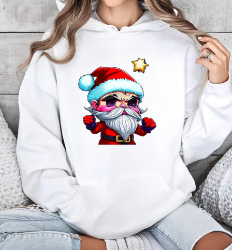 Cartoon Character Dressed as Santa Claus with Red Beard and Eyes T-Shirt Unisex Hoodie