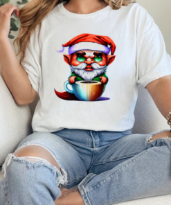 Cartoon Elf in Coffee Cup T-Shirt Classic Women's T-shirt