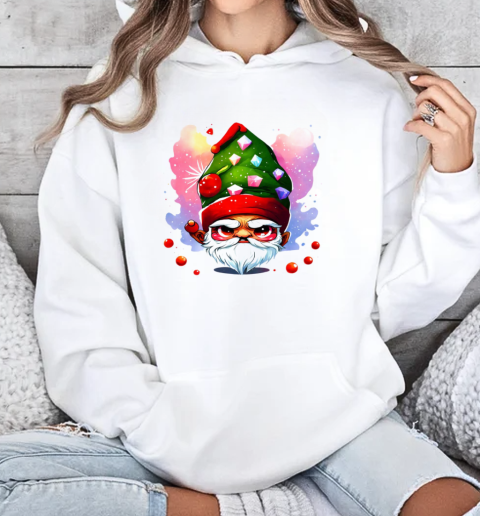 Cartoon Gnome with Elf Hat and Candy Decorations T-Shirt Unisex Hoodie