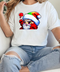 Cartoon Santa Claus Blowing Bubbles T-Shirt Classic Women's T-shirt