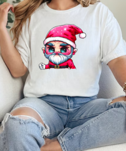 Cartoon Santa Claus with red hat and white beard T-Shirt Classic Women's T-shirt