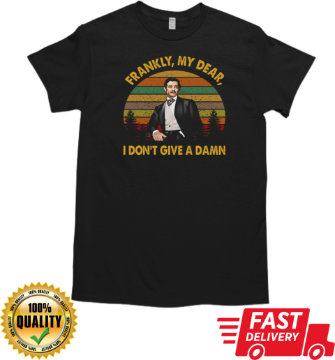 Clark Gable Frankly My Dear I Don't Give A Damn Retro Vintage T-Shirt