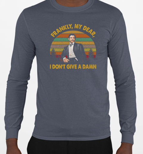 Clark Gable Frankly My Dear I Don't Give A Damn Retro Vintage T-Shirt Long Sleeved T-shirt 