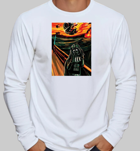 Darth Vader Scream Parody T-Shirt Long Sleeved T-shirt 