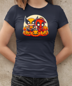 Deadpool and Wolverine Cute Halloween T-Shirt Classic Women's T-shirt