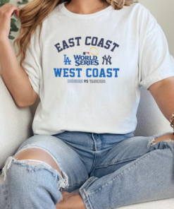 East coast vs West coast Dodgers vs Yankees '47 2024 World Series matchup split T-Shirt Classic Women's T-shirt