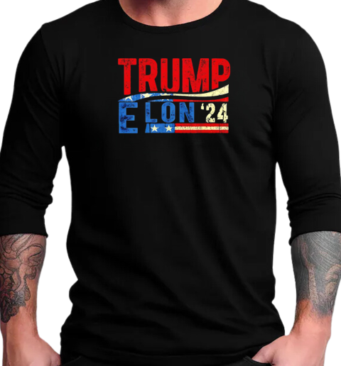 Elon and Trump vance for president 2024 T-Shirt Long Sleeved T-shirt 