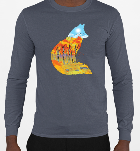 Fox and autumn I am the forest II T-Shirt Long Sleeved T-shirt 