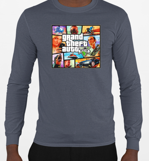 Grand Theft Auto V five T-Shirt Long Sleeved T-shirt 