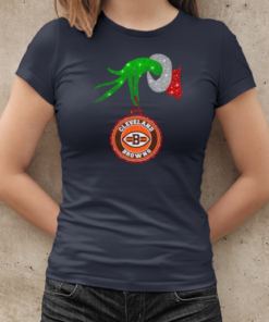 Grinch Hand Holding Cleveland Browns Christmas T-Shirt Classic Women's T-shirt