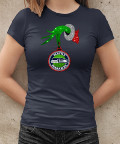 Grinch Hand Holding Seattle Seahawks Christmas T-Shirt Classic Women's T-shirt