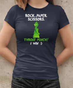 Grinch Rock Paper Scissors Throat Punch I Win T-Shirt Classic Women's T-shirt