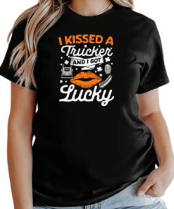 I Kissed A Trucker And I Got Lucky Patrick's Day Trucker T-Shirt Classic Women's T-shirt